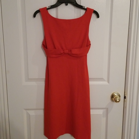Diane Von Furstenberg Orange Bow Dress - Picture 3 of 7